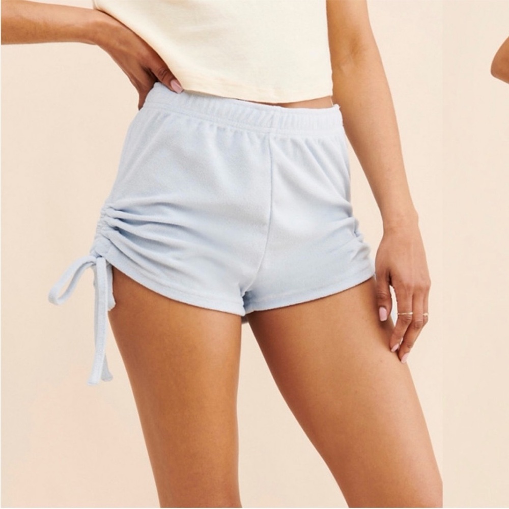 NIA Ruched Drawstring Shorts size large NWT